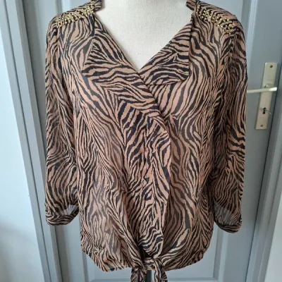 Breal, chemisier imprimé, T 42